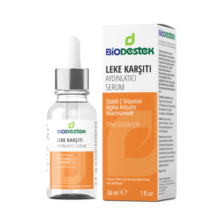 Leke Karşıtı, Aydınlatıcı C Vitaminli Cilt Bakım Serumu 30 ml