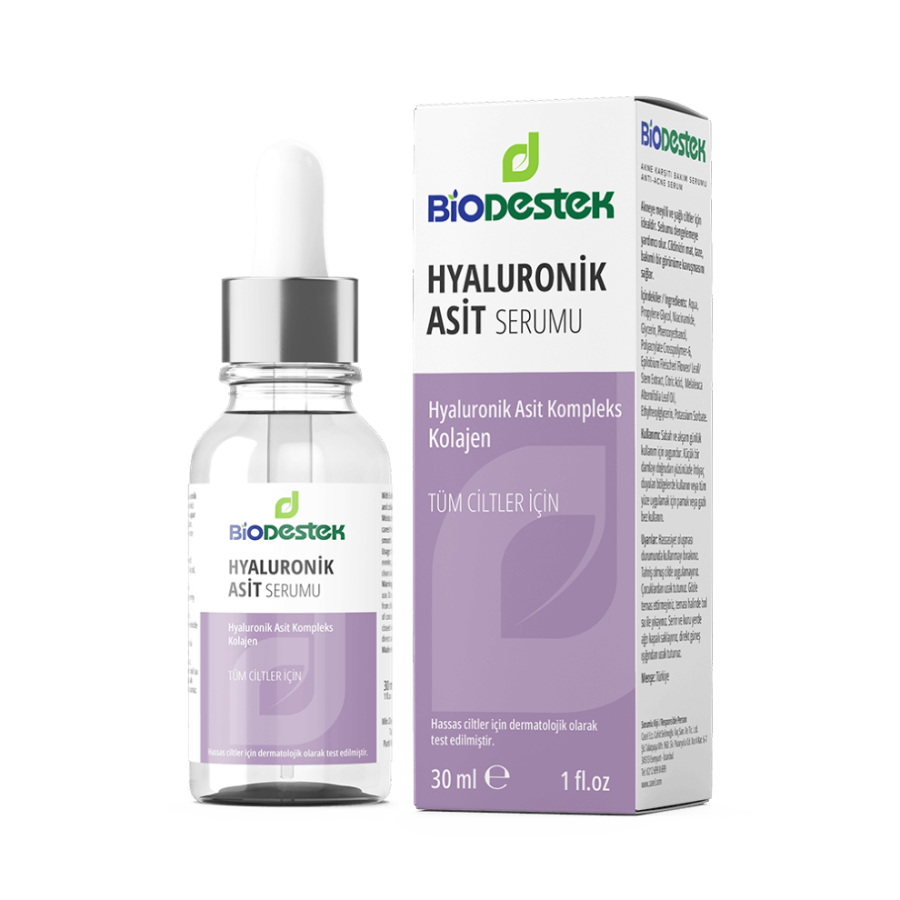 Hyaluronik Asit Nemlendiricili Cilt Bakım Serum 30 ml