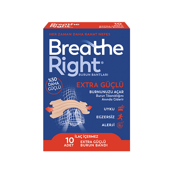 Breathe Right® Extra Güçlü Burun Bandı