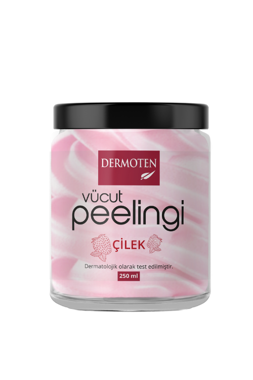 Dermoten Çilekli Vücut Peeling Arındırıcı & Yumuşatıcı Etkili Body Scrub 250 ml