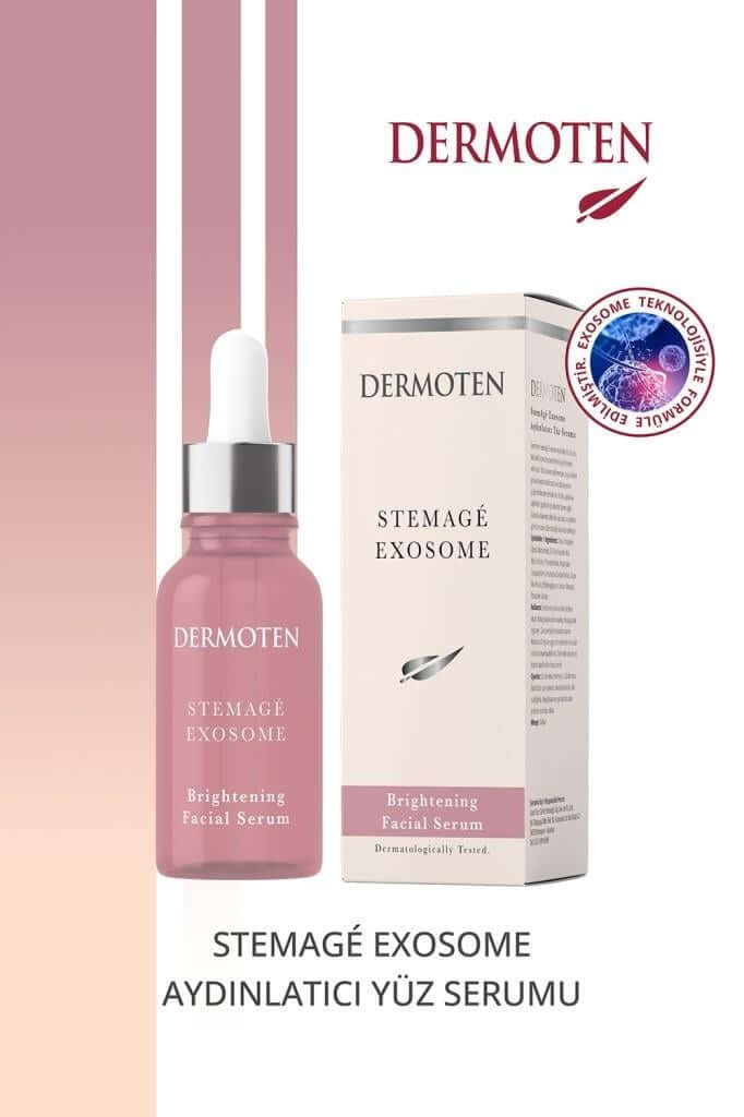 Dermoten StemAgé Eksozom Serum, Aydınlatıcı, Ton Eşitleyici Yüz Serumu 30 ml (Exosome Brightening Facial Serum)
